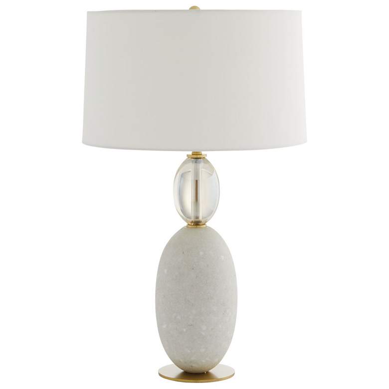 Image 1 Arteriors- Minato Lamp- 28.5" Ivory Glass Stone