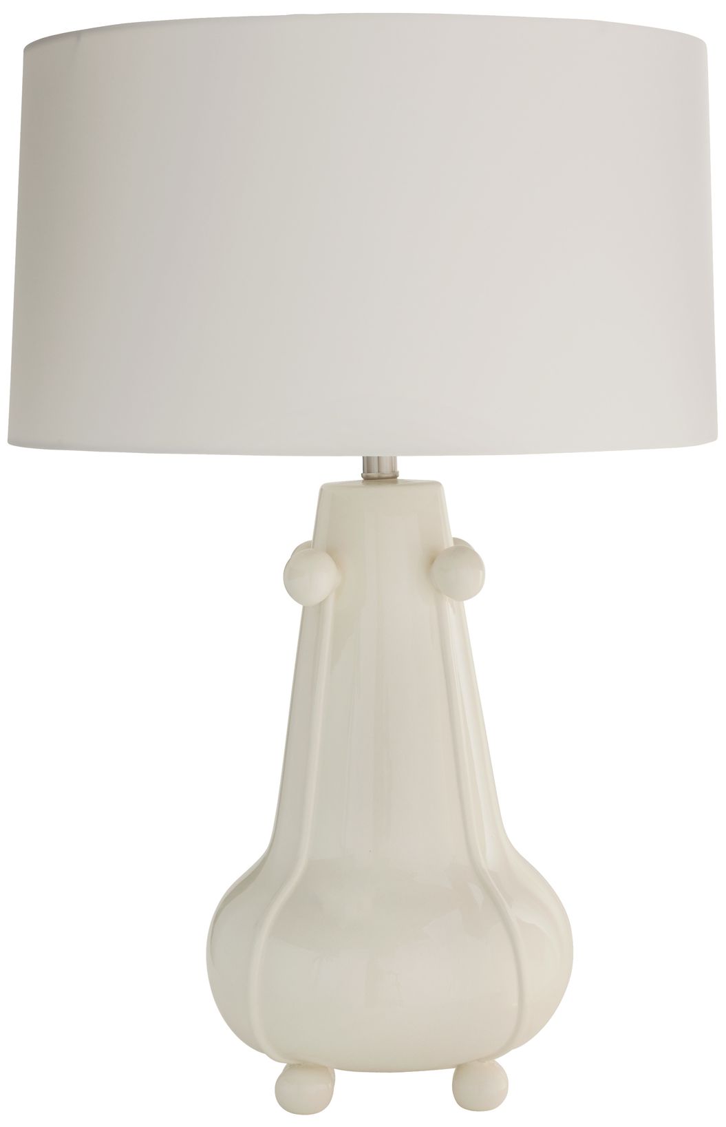 Image 2 Arteriors Miriam Ceramic Lamp Ivory Crackle more views