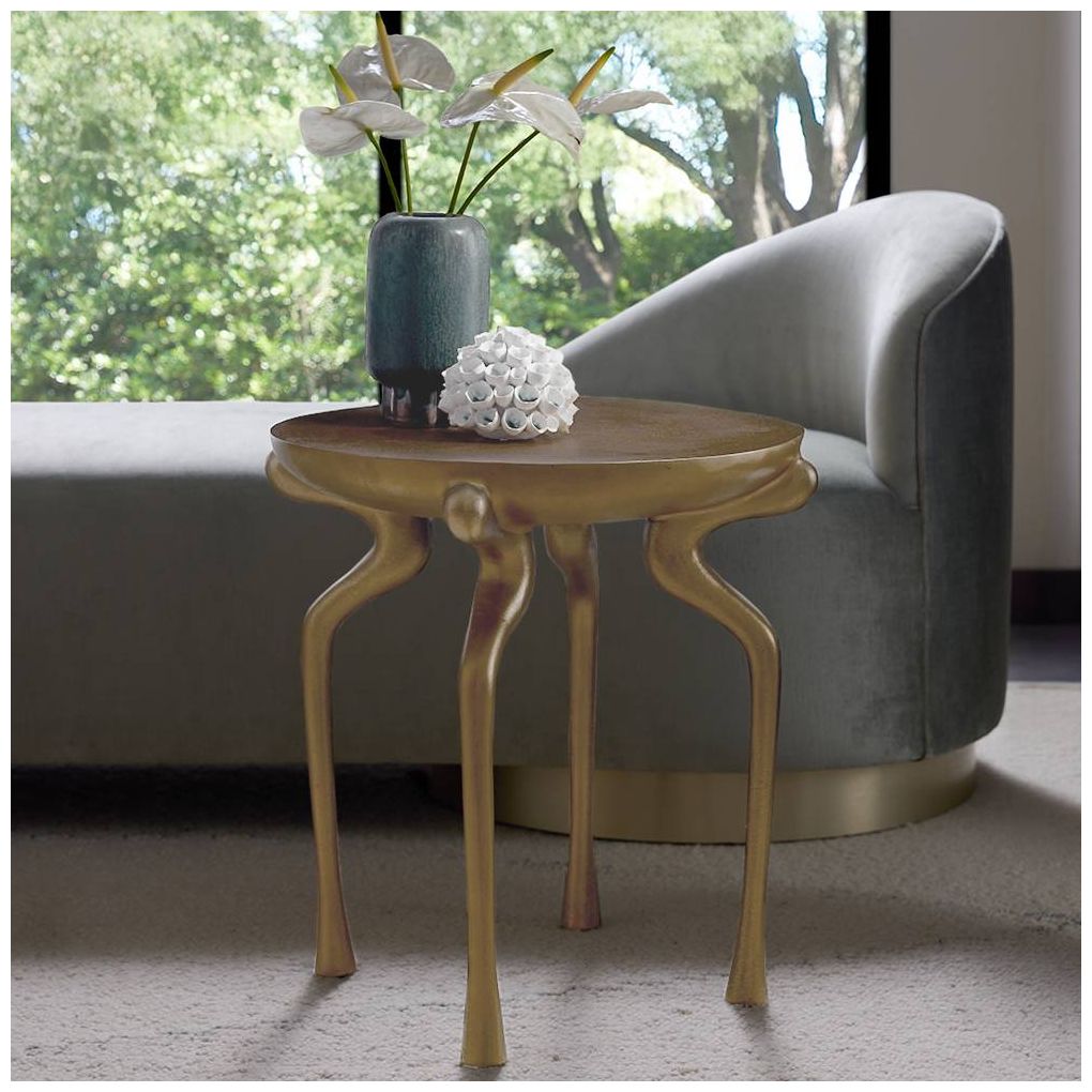 Arteriors Monarch End Table Champagne Bronze
