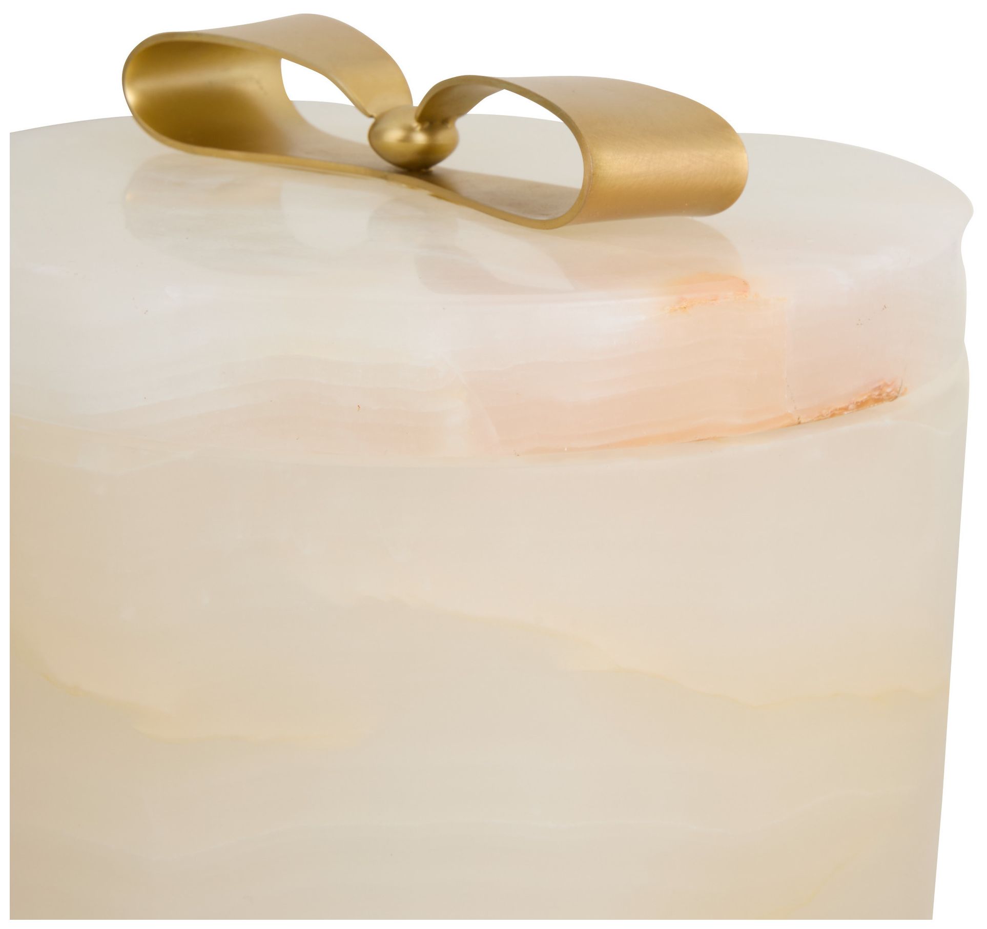 Image 3 Arteriors Monet Large Onyx Container White Onyx more views