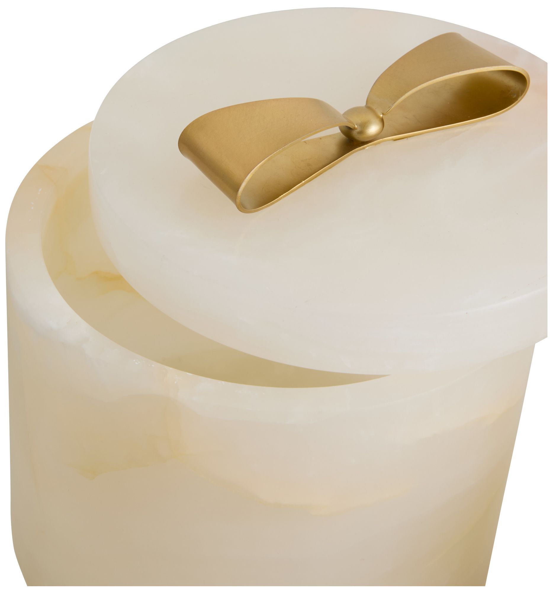 Image 4 Arteriors Monet Large Onyx Container White Onyx more views