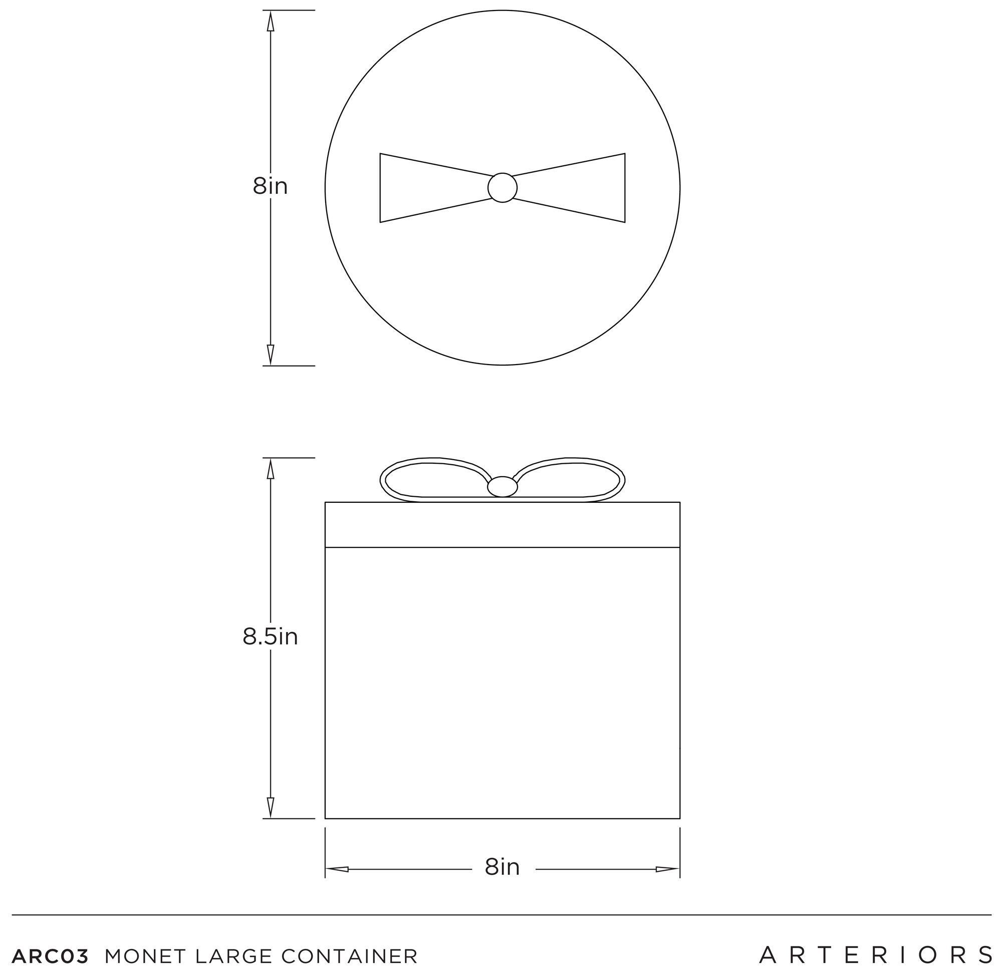 Image 7 Arteriors Monet Large Onyx Container White Onyx more views