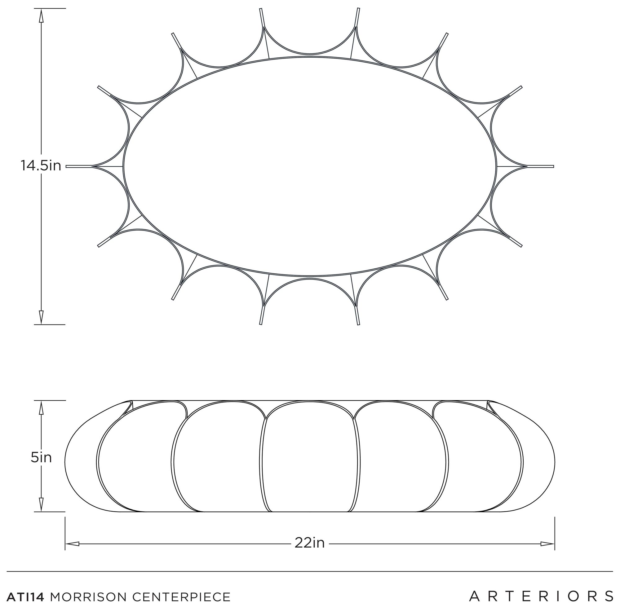 Image 5 Arteriors Morrison Centerpiece Natural Iron more views