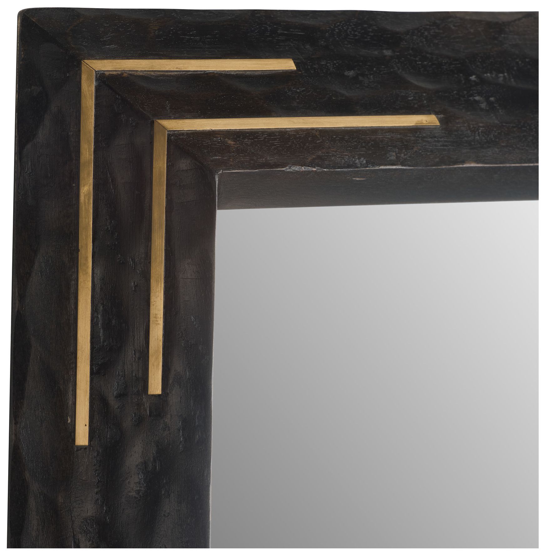 Image 3 Arteriors Moses Wood Mirror Chiseled Sable more views