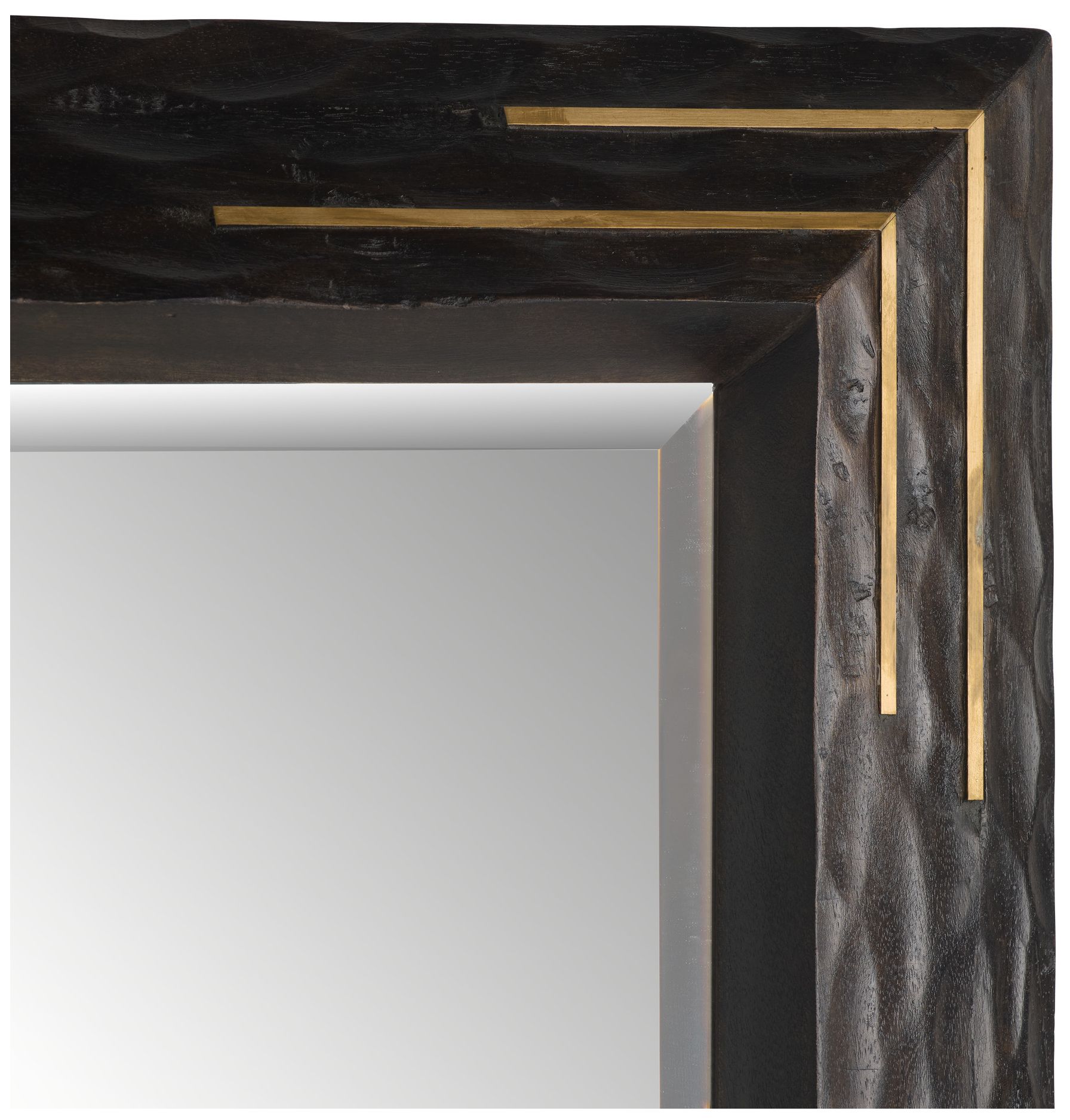 Image 5 Arteriors Moses Wood Mirror Chiseled Sable more views