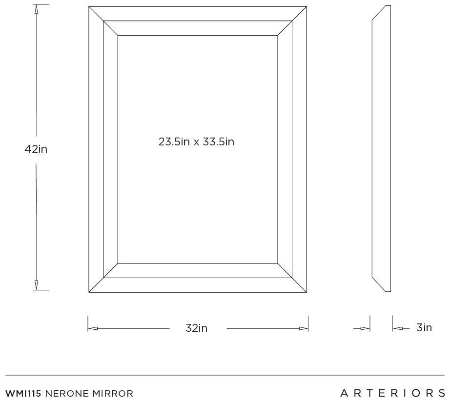 Image 5 Arteriors Nerone Mirror Black more views
