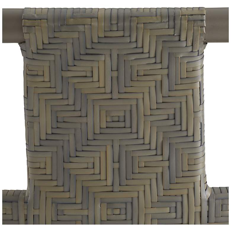 Image 6 Arteriors Newton Synthetic Rattan Outdoor Dining Chair Chartreaux Gray more views