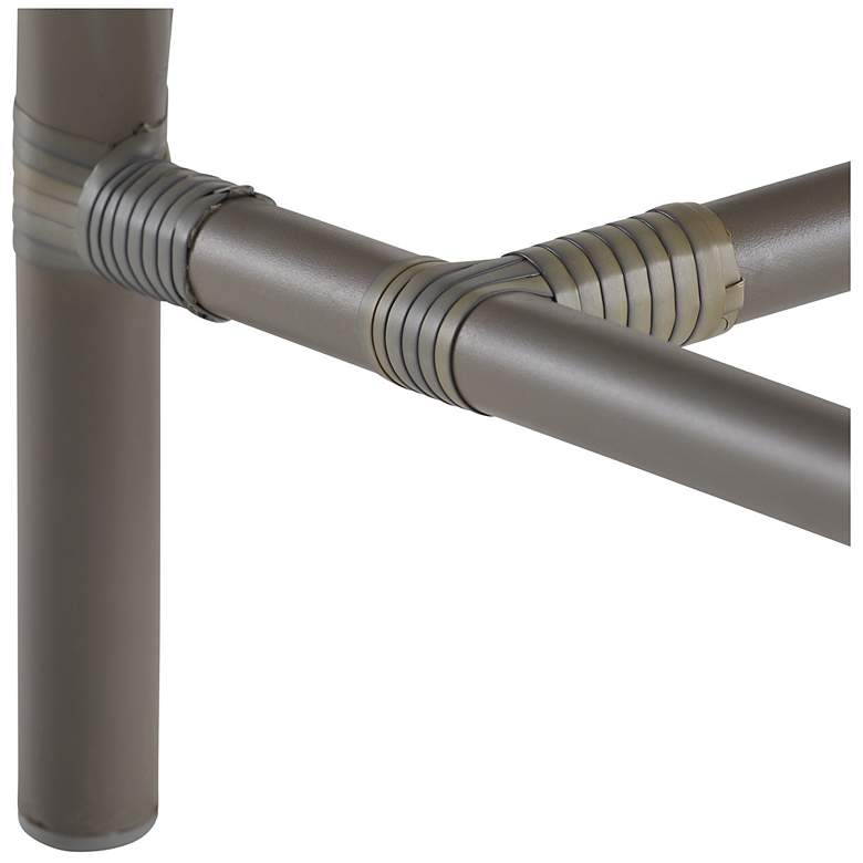 Image 7 Arteriors Newton Synthetic Rattan Outdoor Dining Chair Chartreaux Gray more views