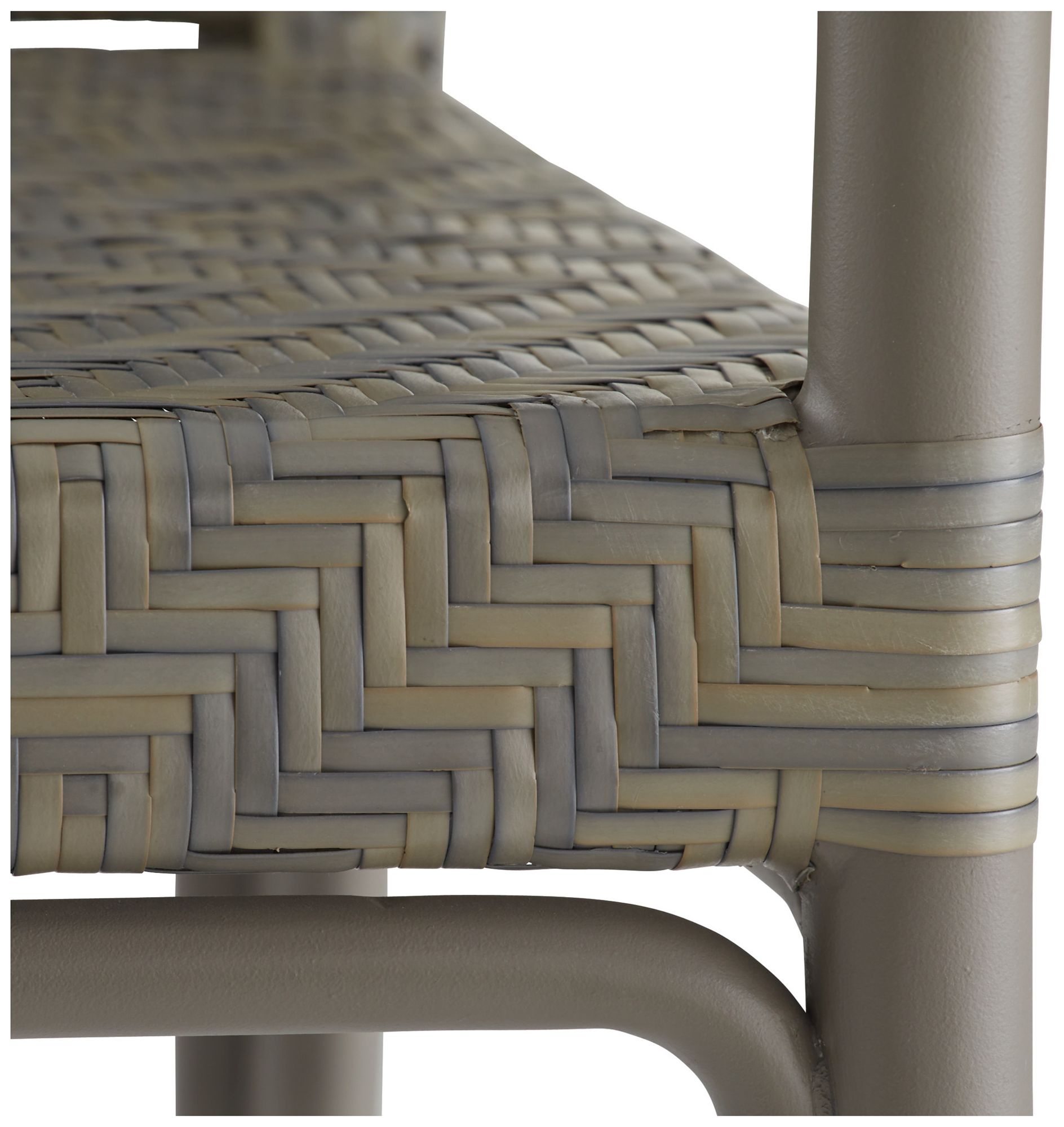 Arteriors Newton Synthetic Rattan Outdoor Dining Chair Chartreaux Gray