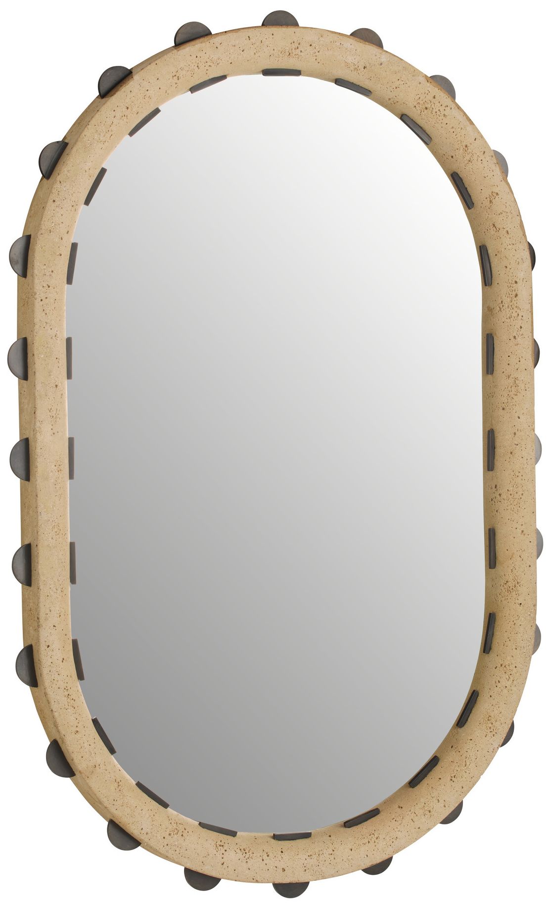Image 2 Arteriors Nicolai Resin Mirror Faux Travertine more views
