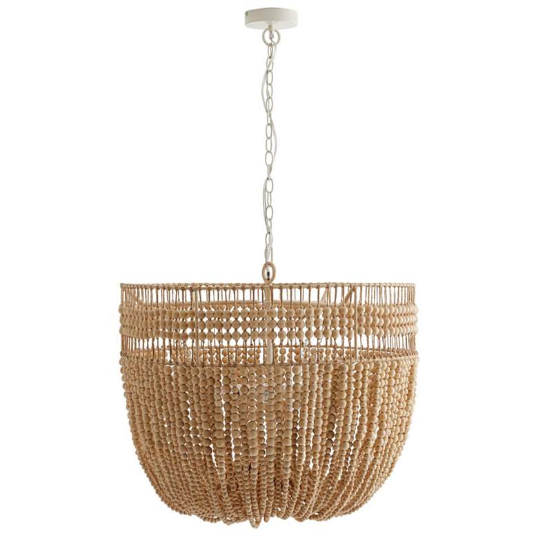 Image 1 Arteriors- Nina Chandelier- 28" Natural Wood