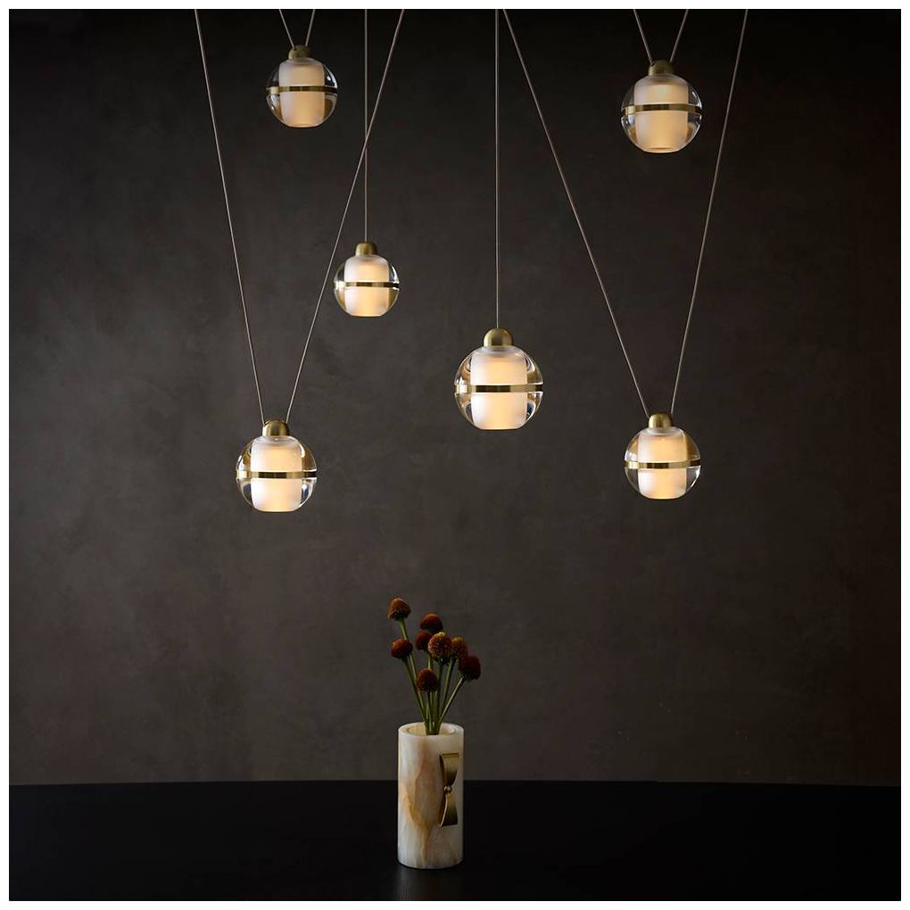 Arteriors Noble Multi Drop Chandelier 82" Clear