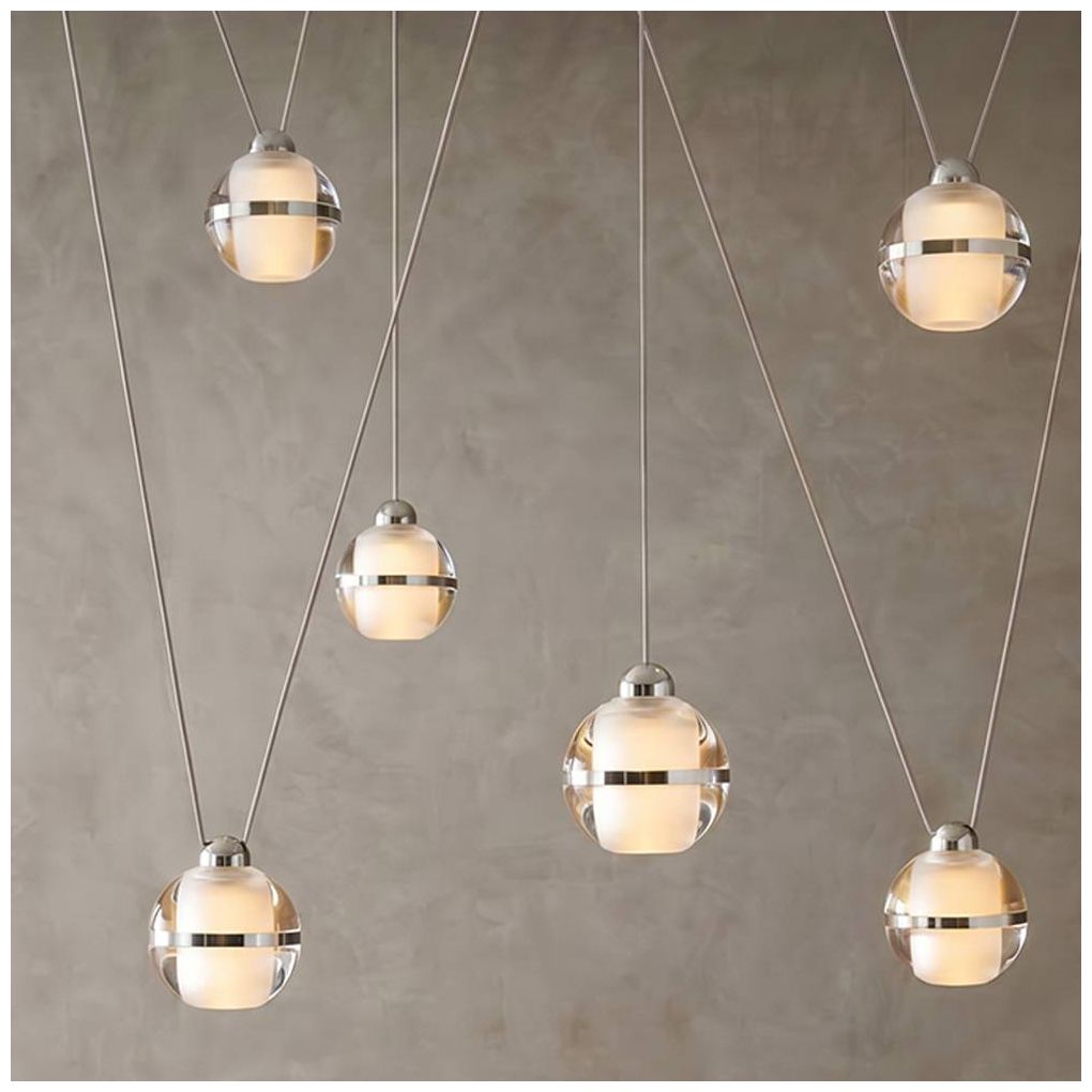 Image 7 Arteriors Noble Multi Drop Chandelier 82" Clear more views