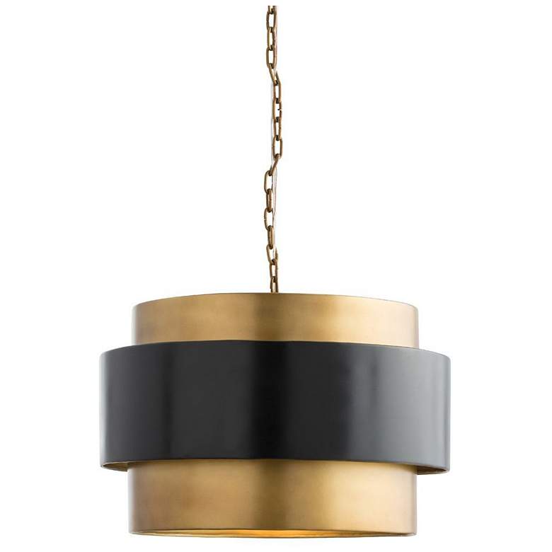 Image 1 Arteriors- Nolan Small Pendant- 21.50" Vintage Brass, Antique Brass