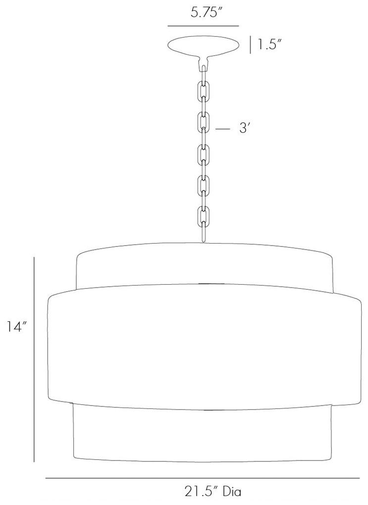 Arteriors- Nolan Small Pendant- 21.50" Vintage Brass, Antique Brass