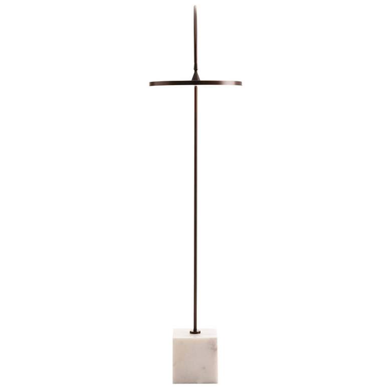 Image 1 Arteriors- Nuri Floor Lamp- 67 inch English Bronze, White Marble