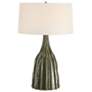 Arteriors Nyla Ceramic Lamp Dark Green Reactive