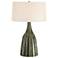 Arteriors Nyla Ceramic Lamp Dark Green Reactive