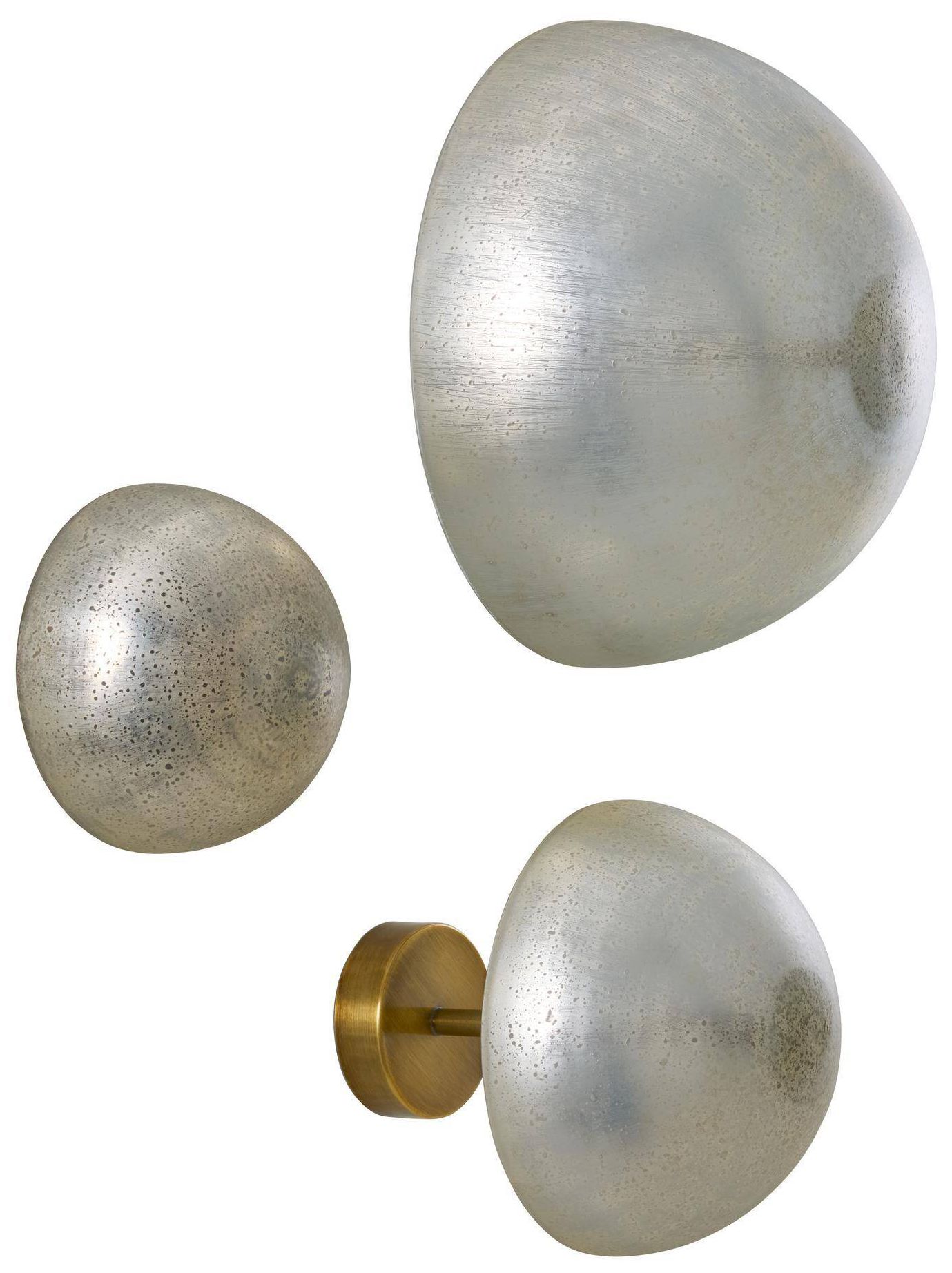 Image 2 Arteriors Orion Wall Sculptures, Set of 3 Antique Mercury more views