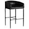 Arteriors Osbourne Bar Stool Black Leather