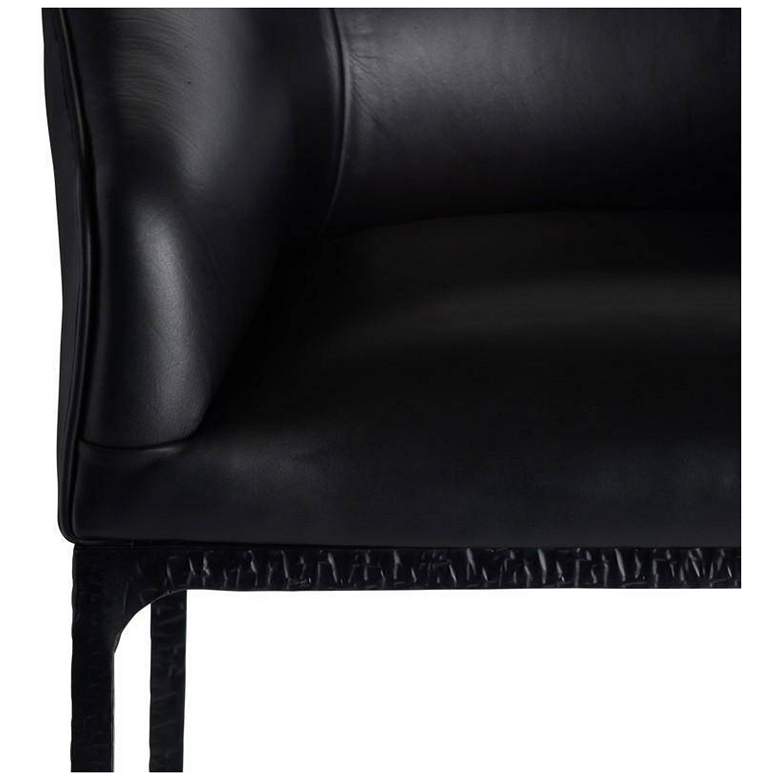 Image 3 Arteriors Osbourne Bar Stool Black Leather more views