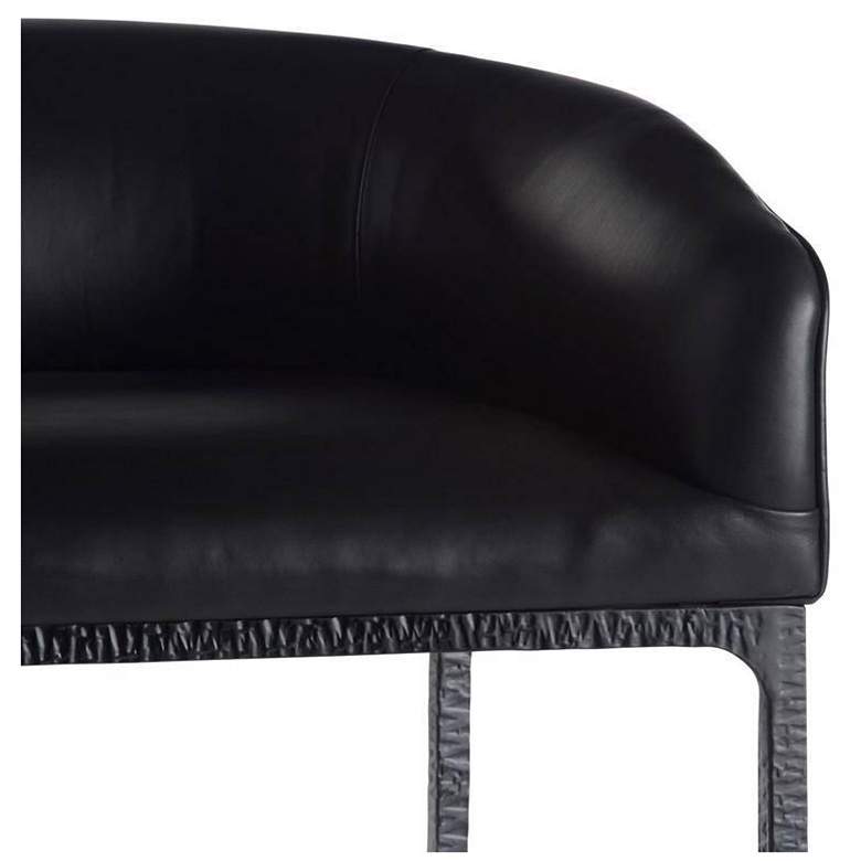 Image 4 Arteriors Osbourne Bar Stool Black Leather more views