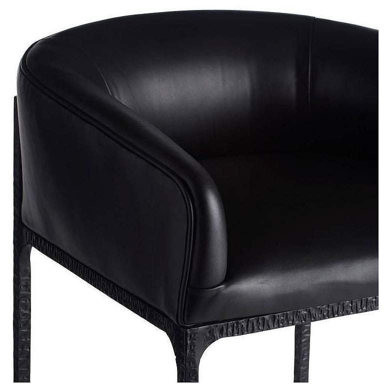 Image 5 Arteriors Osbourne Bar Stool Black Leather more views