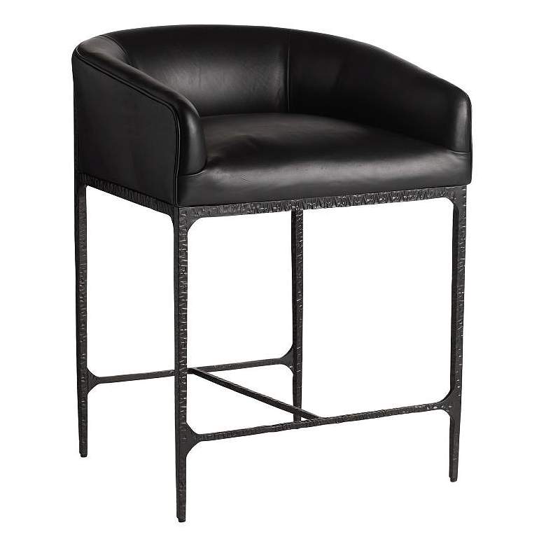 Image 1 Arteriors Osbourne Counter Stool Black Leather