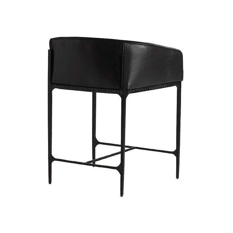 Image 2 Arteriors Osbourne Counter Stool Black Leather more views