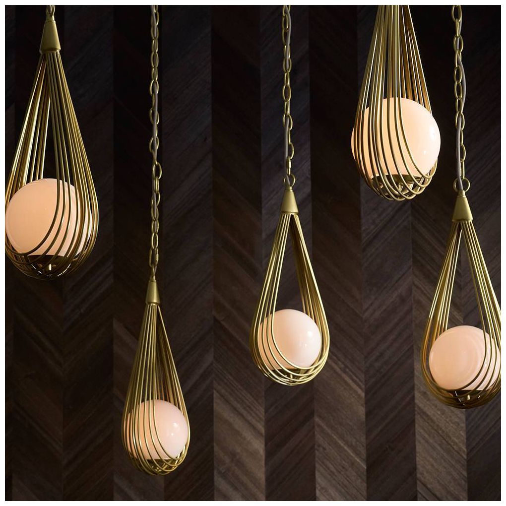 Arteriors Ova Multi Drop Chandelier 38.5" Antique Brass