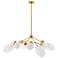 ARTERIORS Panella Chandelier Brushed Brass, Mattle Swirl Glass