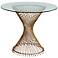 Arteriors Pasal Twisted Gold Leaf Iron/Glass Entry Table