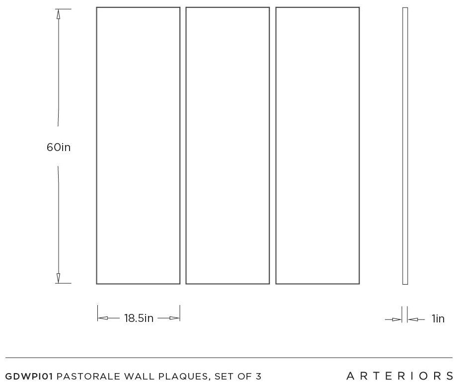 Arteriors Pastorale Wall Plaques, Set of 3 Bronze