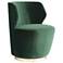 Arteriors Poppy Chair Forest Velvet Champagne Swivel Forest Velvet