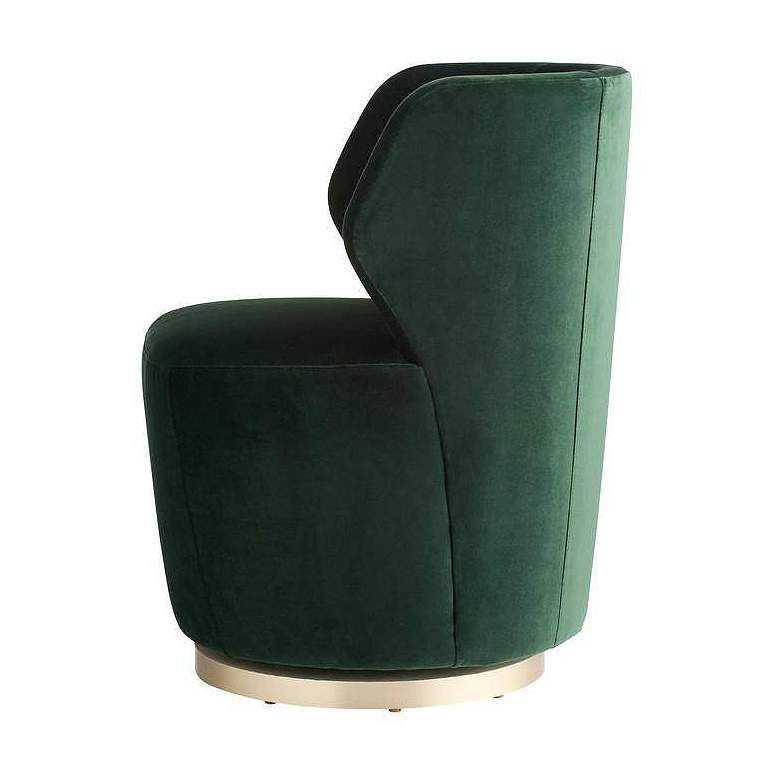 Image 3 Arteriors Poppy Chair Forest Velvet Champagne Swivel Forest Velvet more views