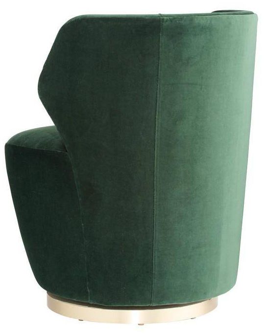 Image 5 Arteriors Poppy Chair Forest Velvet Champagne Swivel Forest Velvet more views