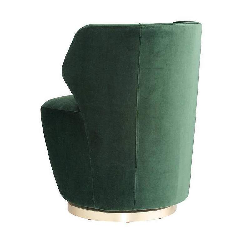 Image 5 Arteriors Poppy Chair Forest Velvet Champagne Swivel Forest Velvet more views
