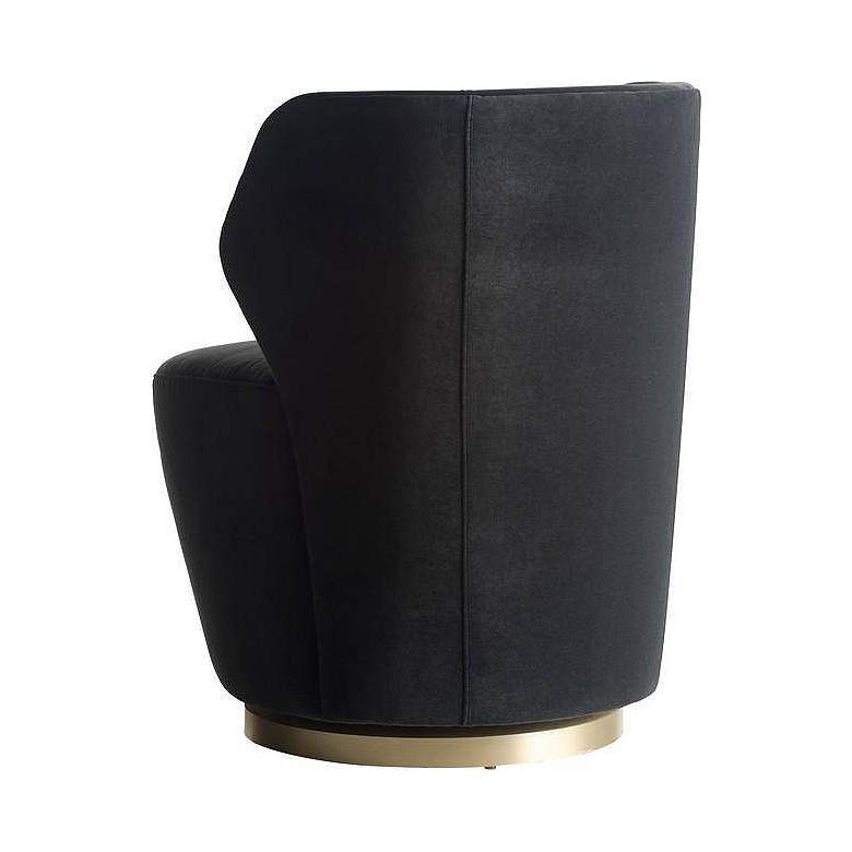 Image 5 Arteriors Poppy Chair Midnight Grey Performance Velvet Midnight Grey more views
