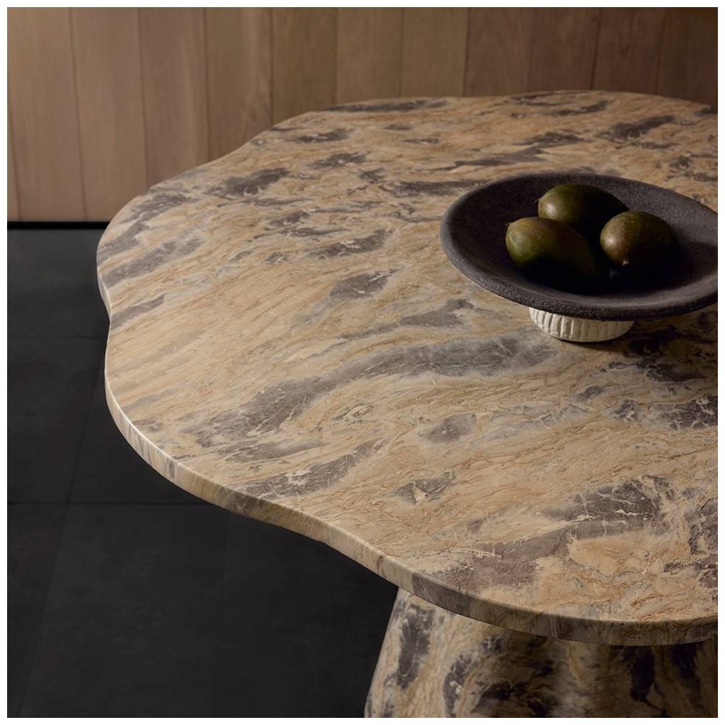 Image 7 Arteriors Primrose Dining Table Sahara Faux Marble more views