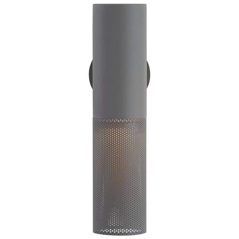 Image 3 Arteriors Punch Small Outdoor Sconce 18" Marine Grade Aged Graphite more views