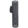 Arteriors Punch Small Outdoor Sconce 18" Marine Grade Aged Graphite