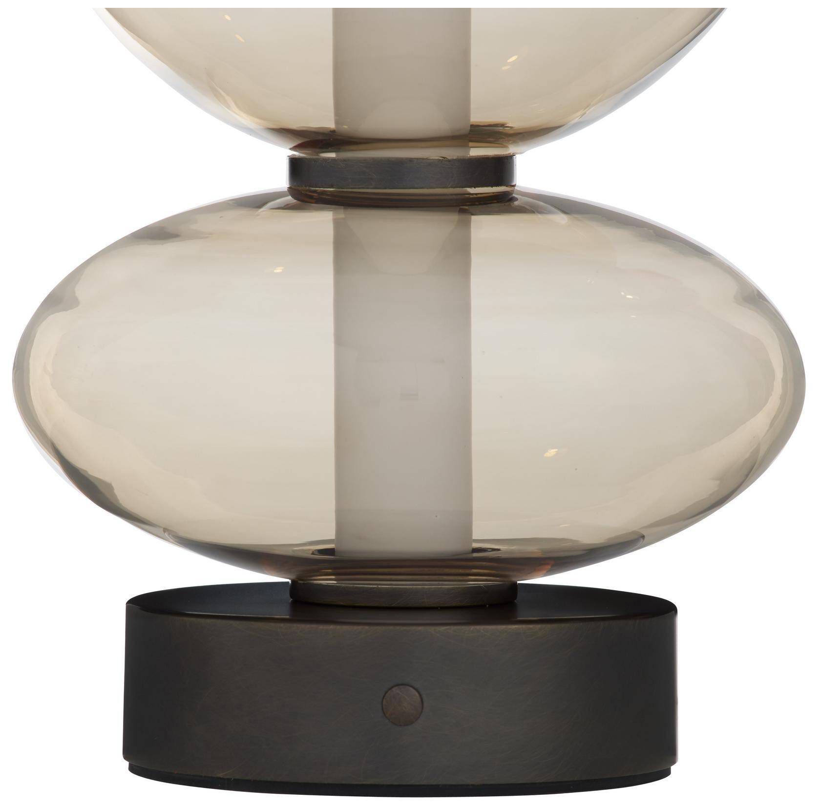 Image 4 Arteriors Raphael Rechargeable Accent Lamp Champagne Smoke more views