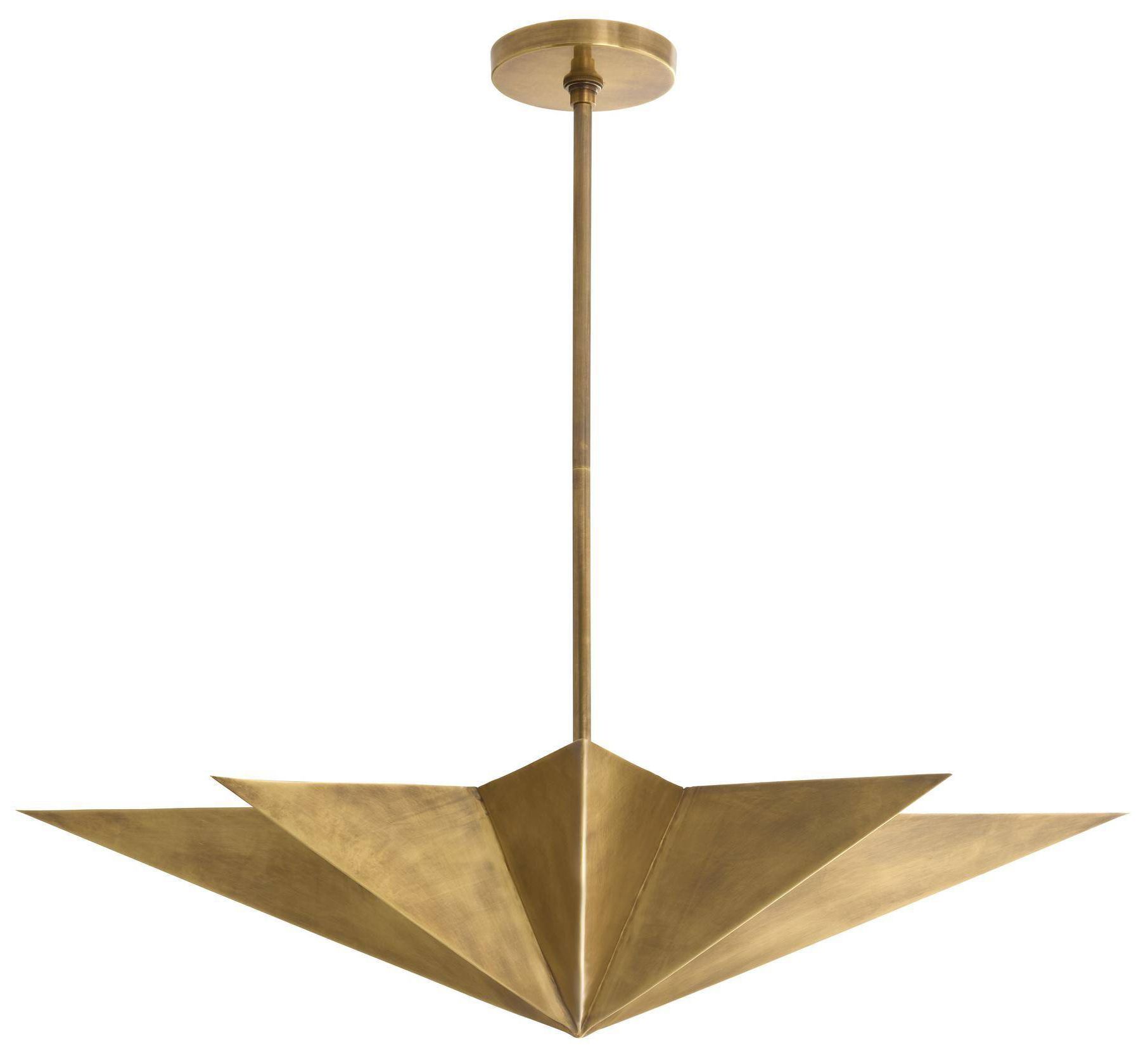 Image 2 Arteriors Rex Large Pendant 36" Antique Brass more views