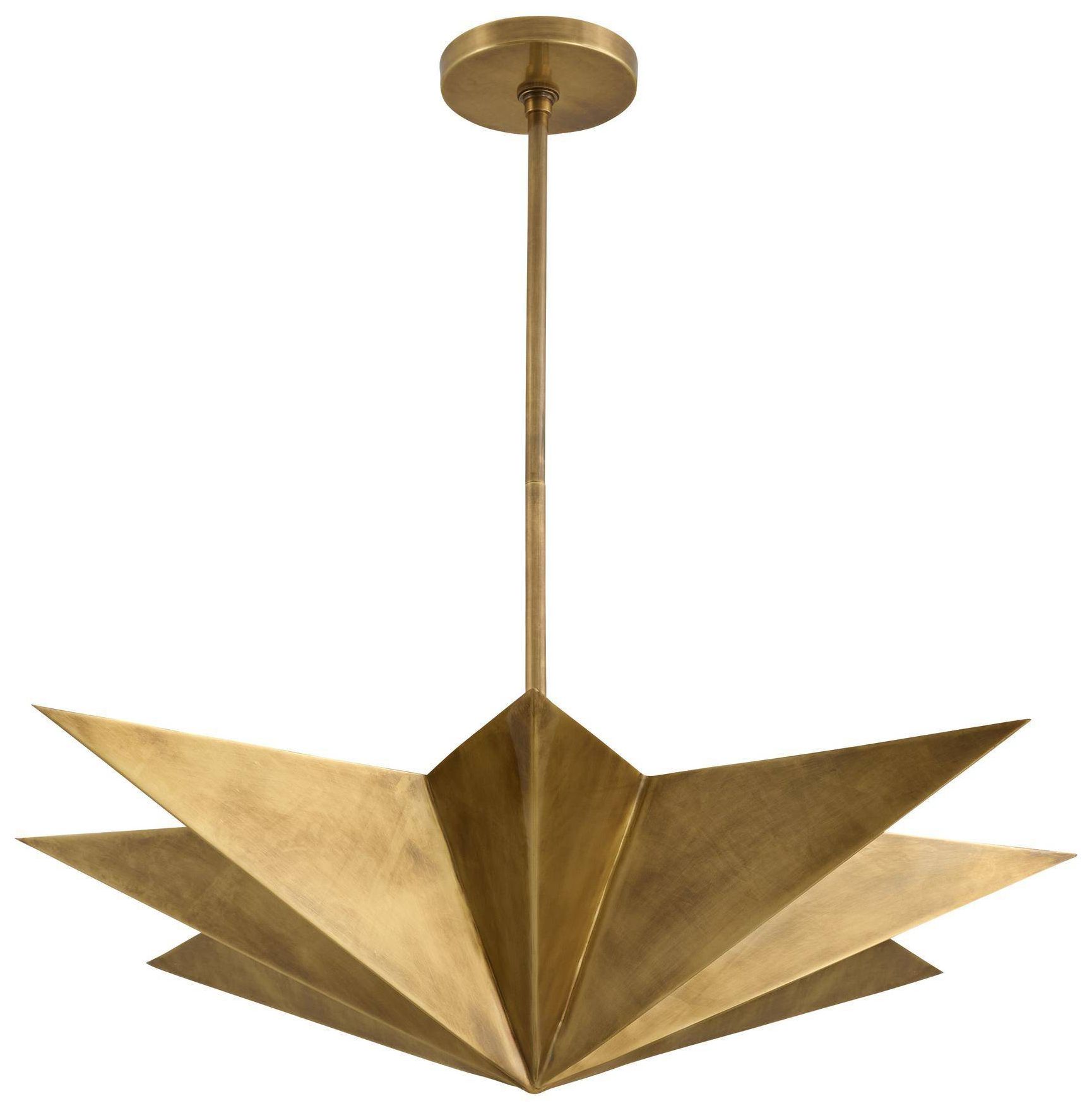 Image 3 Arteriors Rex Large Pendant 36" Antique Brass more views