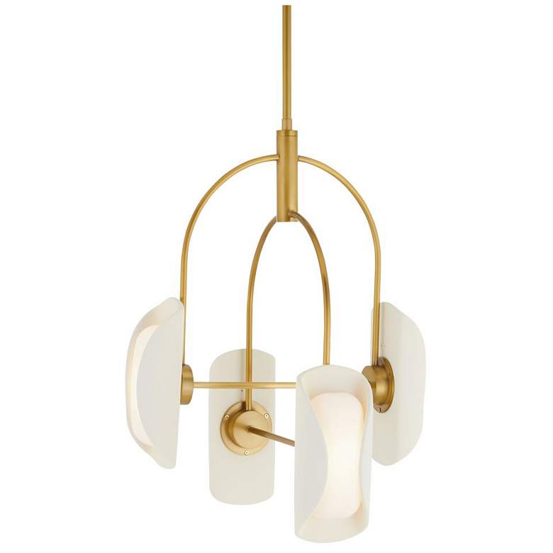 Image 1 Arteriors Roll Chandelier 20" Antique Brass