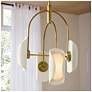 1_Arteriors  Roll Chandelier 20" Antique Brass