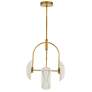 5_Arteriors  Roll Chandelier 20" Antique Brass more views