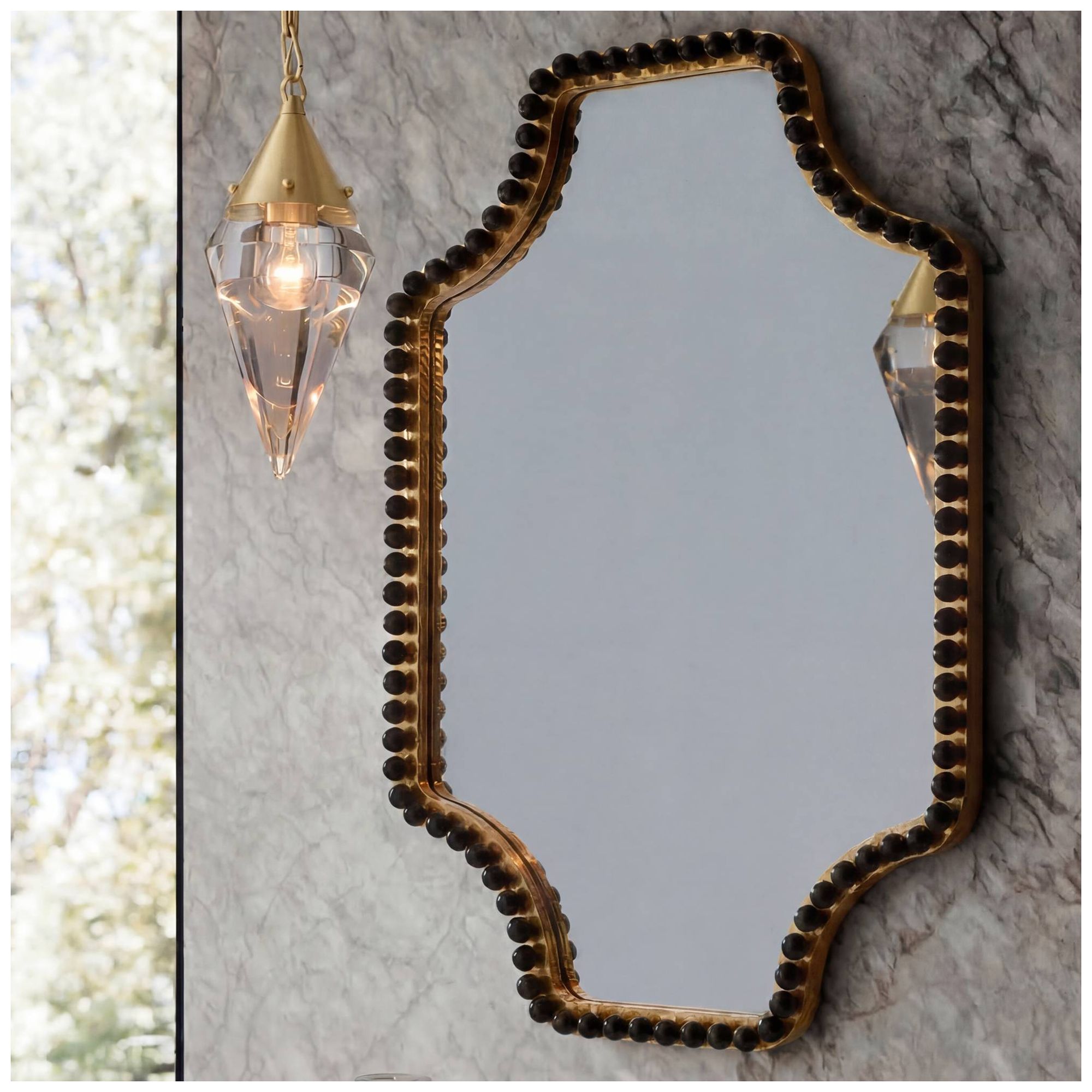 Image 7 Arteriors Romulus Mirror Antique Brass more views