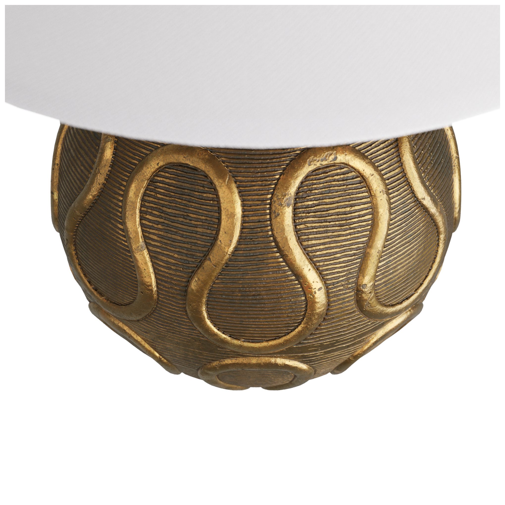 Image 5 Arteriors Serpiente 27" High Modern Vintage Brass Table Lamp more views