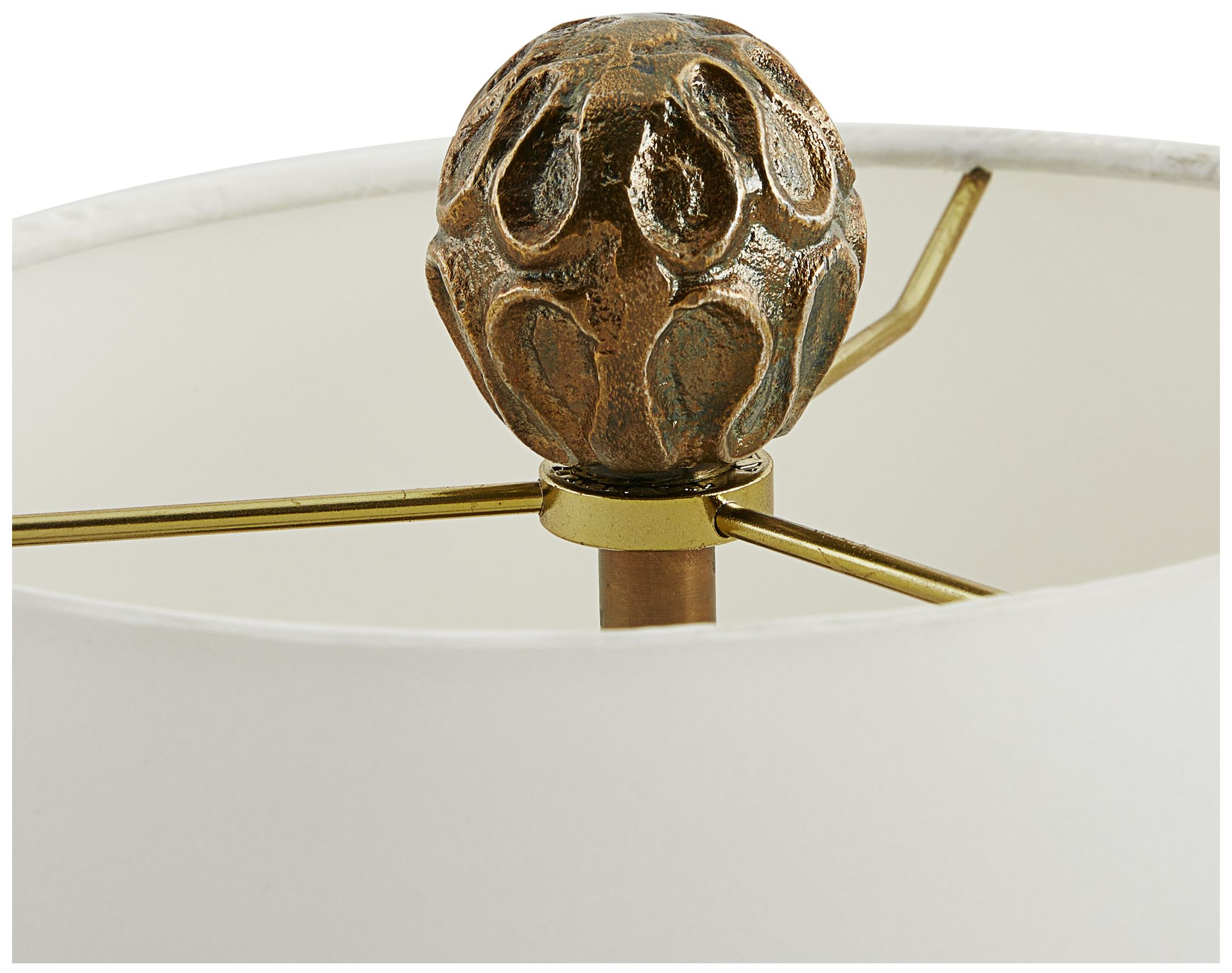 Image 6 Arteriors Serpiente 27" High Modern Vintage Brass Table Lamp more views
